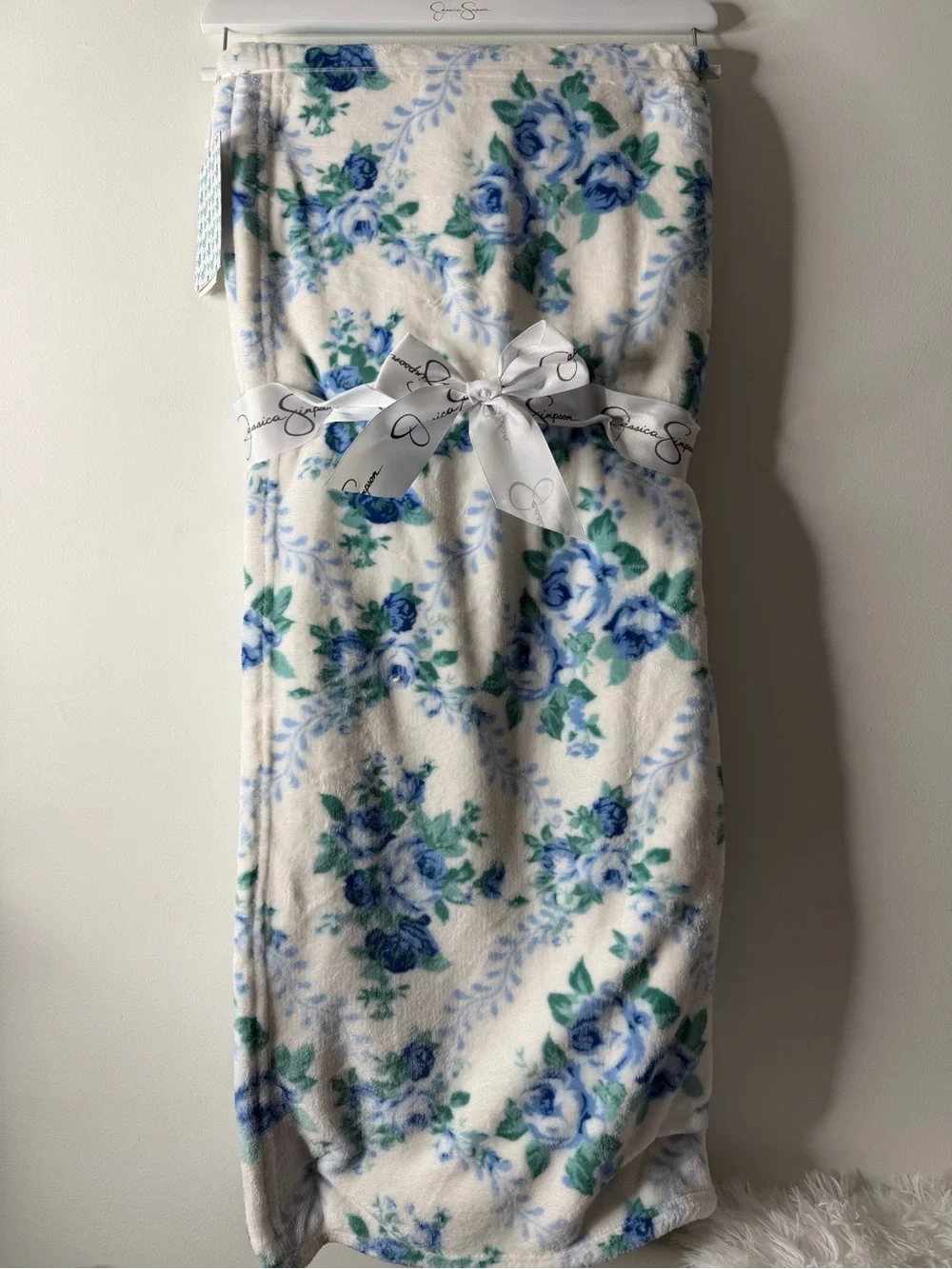Jessica Simpson Blue Floral Window Panel